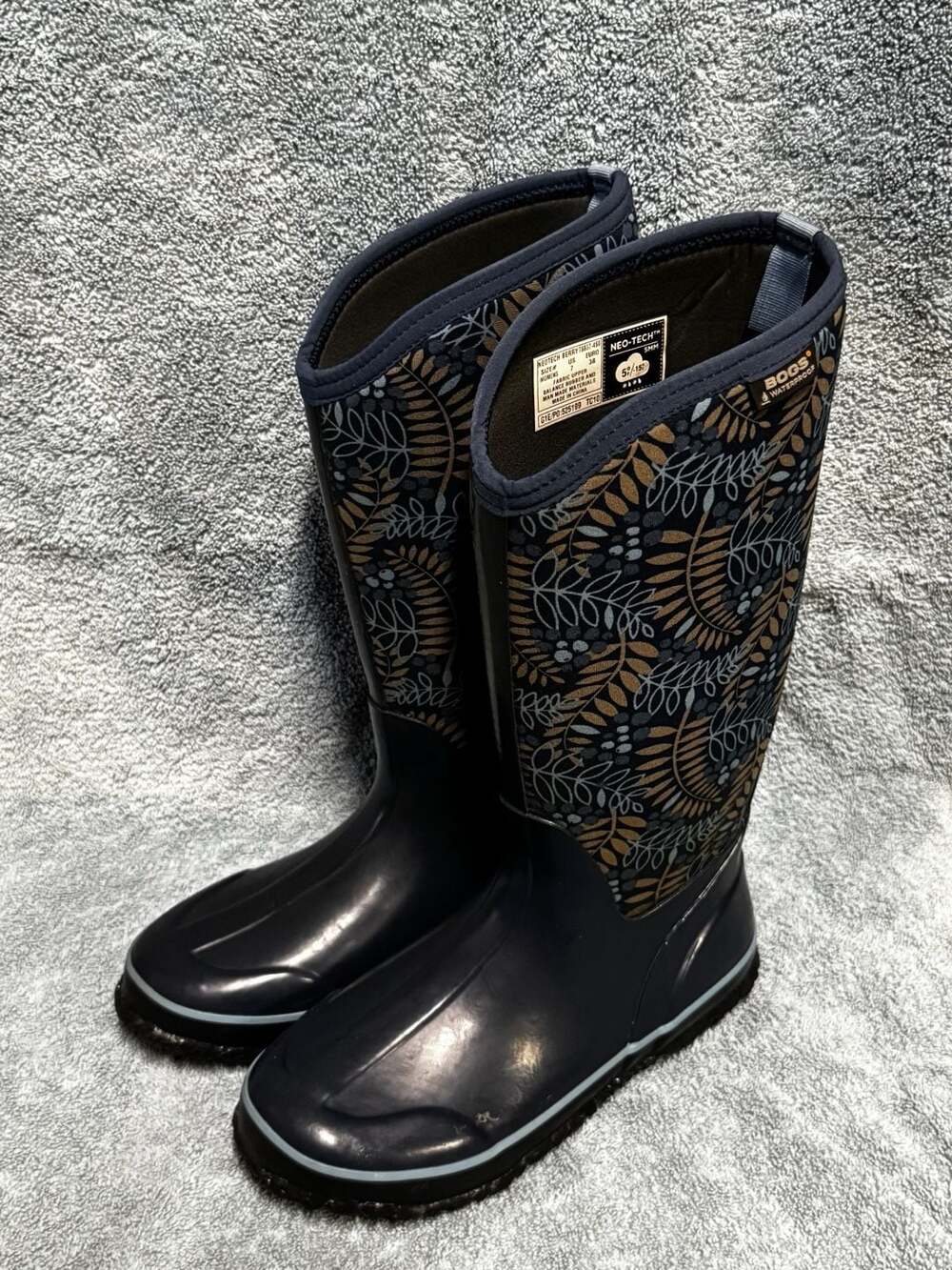 Bogs Neotech Berry Waterproof Tall Women's Rain Boots Size 7